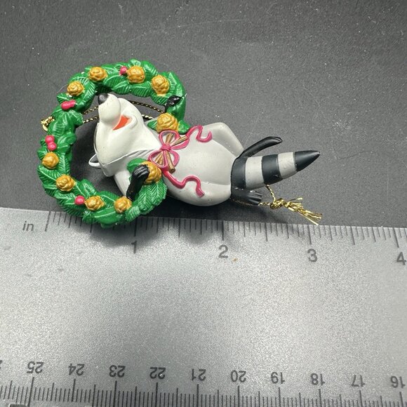 Vtg Disney Pocahontas Meeko RACOON Christmas Ornament First Issue 1995 Grolier - Picture 9 of 9